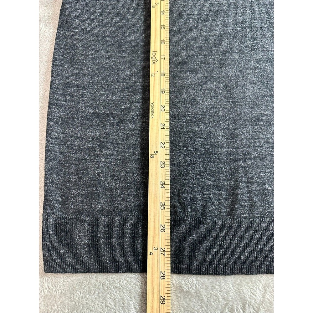 Old Navy V Neck Pullover Sweater Men's Size L Dark Heather Gray Long Sleeves - Picture 4 of 6